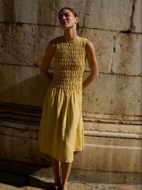 Linenfox emilija midi dress